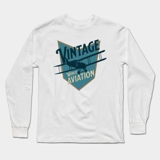 Vintage World Aviation badge Long Sleeve T-Shirt